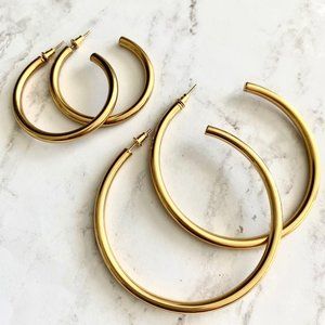GOLD and SILVER Light Hoops
